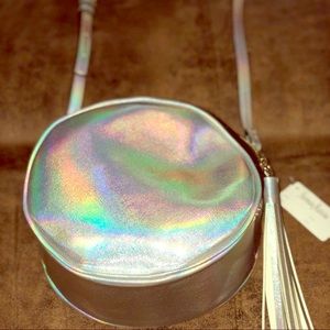 Neiman Marcus iridescent crossbody circle bag!